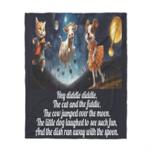 Hey Diddle Diddle - Kinderzimmer Rhyme Fleece Blan