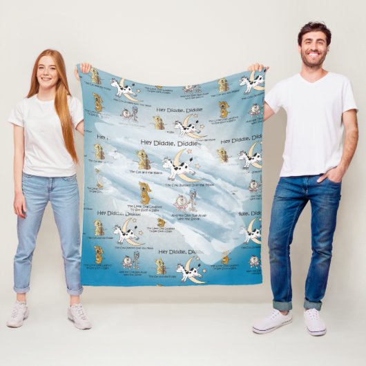 Hey Diddle, Diddle Kinderzimmer Rhyme Fleecedecke (Beispiel)