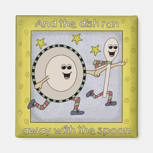 Hey Diddle Diddle, Kinderzimmer Rhyme Magnet (Vorne)