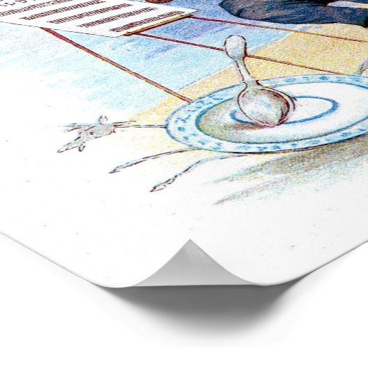 Hey, Diddle Diddle Kinderzimmer Rhyme Poster (Ecke)