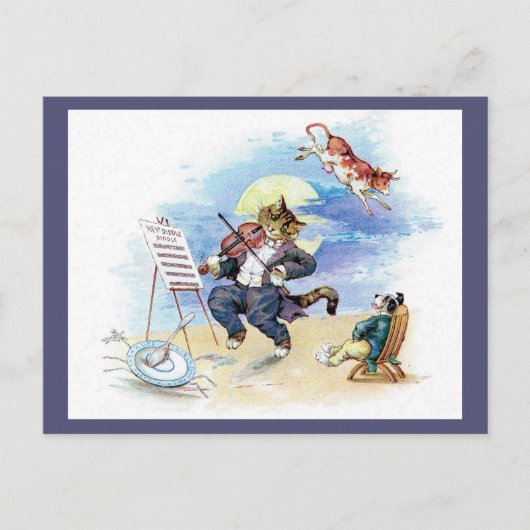 Hey, Diddle Diddle Kinderzimmer Rhyme Postkarte (Vorderseite)