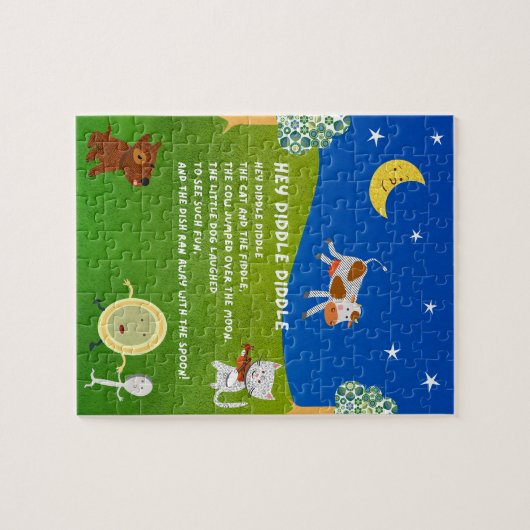 Hey Diddle Diddle Nursery Rhyme Puzzle (Horizontal)