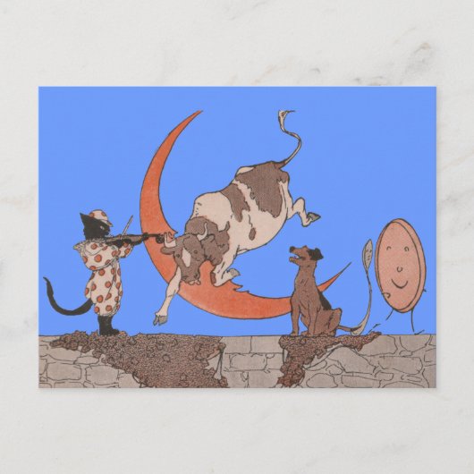 Hey Diddle Diddle Postkarte (Vorderseite)