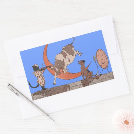 Hey Diddle Diddle Rechteckiger Aufkleber (Umschlag)