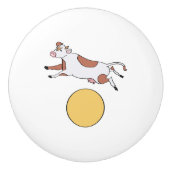 Hey Diddle Diddle über die Moon Kinderzimmer Dekor Keramikknauf (Vorderseite)