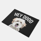 Hey Dood, goldendoodle lustig Fußmatte (Schrägansicht)