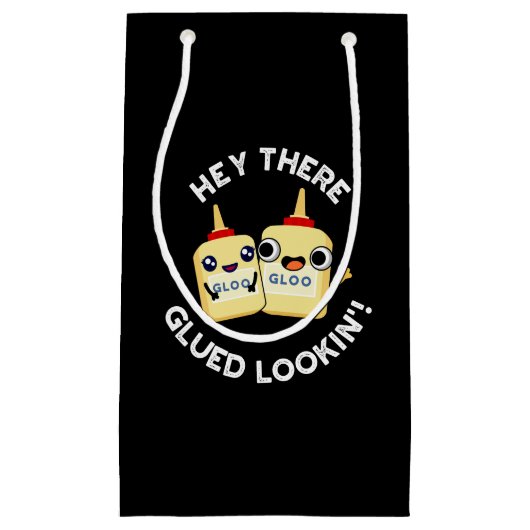 Hey, dort geklebte Blick Funny Liebe Pub Dark BG Kleine Geschenktüte (Vorderseite)