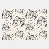 Hey, dort Tiger Muster Trio Packung Papierblätter Geschenkpapier Set (Vorderseite 2)