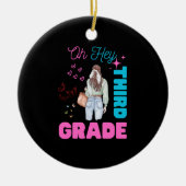 Hey, dritter Grad zurück an die Schüler Keramik Ornament (Vorne)