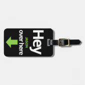 "Hey drüben" Bright Funny Gepäckanhänger (Vorderseite horizontal)