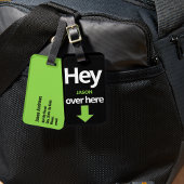 "Hey drüben" Bright Funny Gepäckanhänger