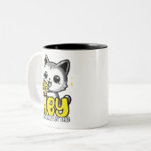 Hey, du hast diese lustige Cat Meme Tasse fallen l (Vorderseite Links)