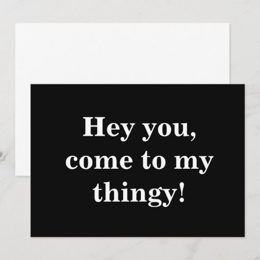 Hey, Einladung (Vorne/Hinten)