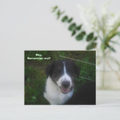 Hey, erinnere dich an mich? postkarte (Stehend Vorderseite)