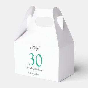 Hey es ist 30. Geburtstag grün schwarze fettschrif Geschenkschachtel