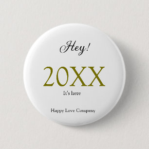 Hey es ist neues Jahr füge Jahr gold schwarz einfa Button