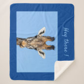 Hey, es lustiges Giraffe-Foto mit Text Sherpadecke (Vorderseite)