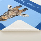 Hey, es lustiges Giraffe-Foto mit Text Sherpadecke (3/4)