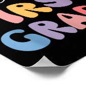 Hey, First Grade Teacher Student 1st Grad Back Poster (Ecke)
