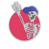 Hey Friends Cool und Funny Skeleton Aufkleber (Vorderseite)