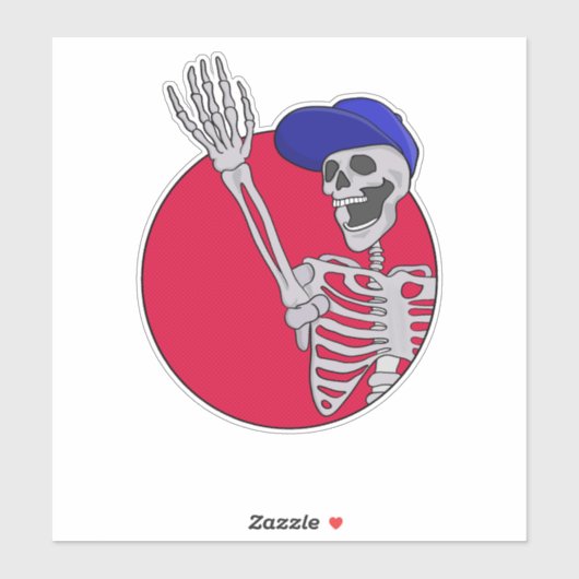 Hey Friends Cool und Funny Skeleton Aufkleber (Blatt)