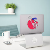 Hey Friends Cool und Funny Skeleton Aufkleber (Laptop auf Schreibtisch)