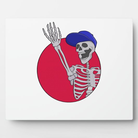Hey Friends Cool und Funny Skeleton Fotoplatte (Vorderseite)