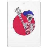 Hey Friends Cool und Funny Skeleton Klemmbrett (Rückseite)