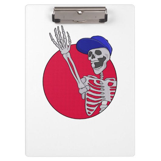 Hey Friends Cool und Funny Skeleton Klemmbrett (Vorderseite)