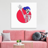 Hey Friends Cool und Funny Skeleton Leinwanddruck (Insitu (Wohnzimmer))