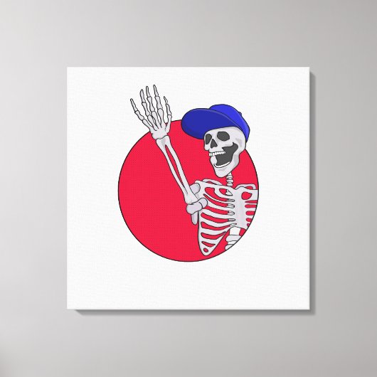 Hey Friends Cool und Funny Skeleton Leinwanddruck (Vorderseite)