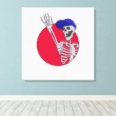 Hey Friends Cool und Funny Skeleton Leinwanddruck (Insitu (Holzboden))