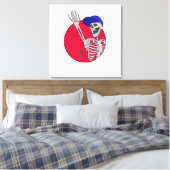 Hey Friends Cool und Funny Skeleton Leinwanddruck (Insitu (Schlafzimmer))