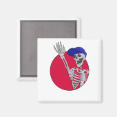 Hey Friends Cool und Funny Skeleton Magnet (Vorderseite/Rückseite)