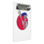Hey Friends Cool und Funny Skeleton Mini Klemmbrett (Schrägansicht)