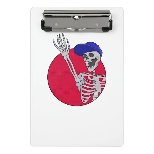 Hey Friends Cool und Funny Skeleton Mini Klemmbrett (Vorderseite)