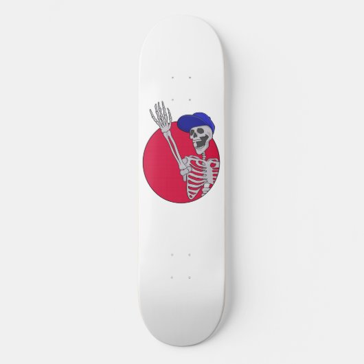 Hey Friends Cool und Funny Skeleton Skateboard (Vorderseite)