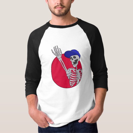 Hey Friends Cool und Funny Skeleton T-Shirt (Vorderseite)