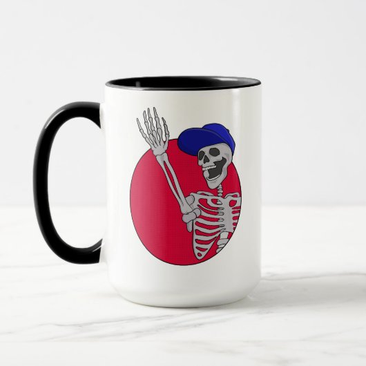 Hey Friends Cool und Funny Skeleton Tasse (Links)