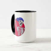 Hey Friends Cool und Funny Skeleton Tasse (Vorderseite Links)