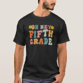 Hey, Fünfte Klasse Retro Lehrer Student Kind zurüc T-Shirt (Vorderseite)