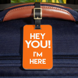 Hey! - Funny Fluo / Neon Orange Bag Achtung Gepäckanhänger