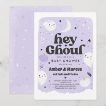 Hey Ghoul Lila Girl Ghost Baby Shower