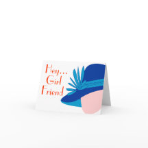 Hey Girl Friend Diva Note Card
