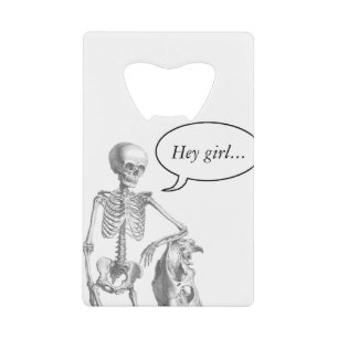 Hey Girl Vintag Skelett Geldbeutel Flaschenöffner