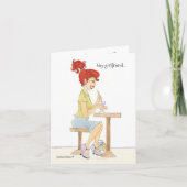 Hey Girlfriend Note Card Karte (Vorderseite)