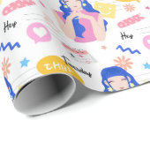 Hey Girls Geschenkpapier (Rolleneckpunkt)