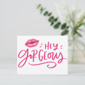 Hey, großartiger Kundenkontakt Postkarte (Stehend Vorderseite)