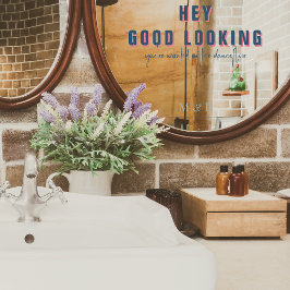 Hey gut aussehen | Hochzeitsmonogramm Fensteraufkleber