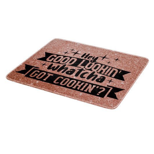 Hey gut aussehen Whatcha Got Kochen Funny Cutting Schneidebrett (Ecke)